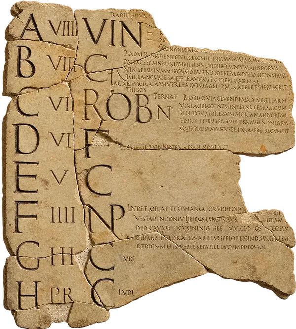 Fragments d'un calendrier romain de l'époque d'Auguste