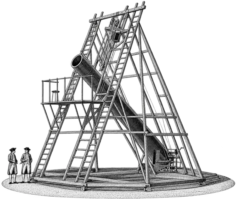 Un des télescopes construits par HERSCHEL