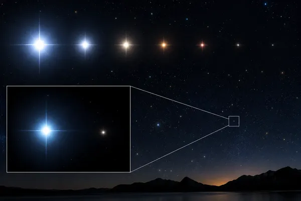 Etoiles de différentes luminosités